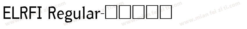 ELRFI Regular字体转换